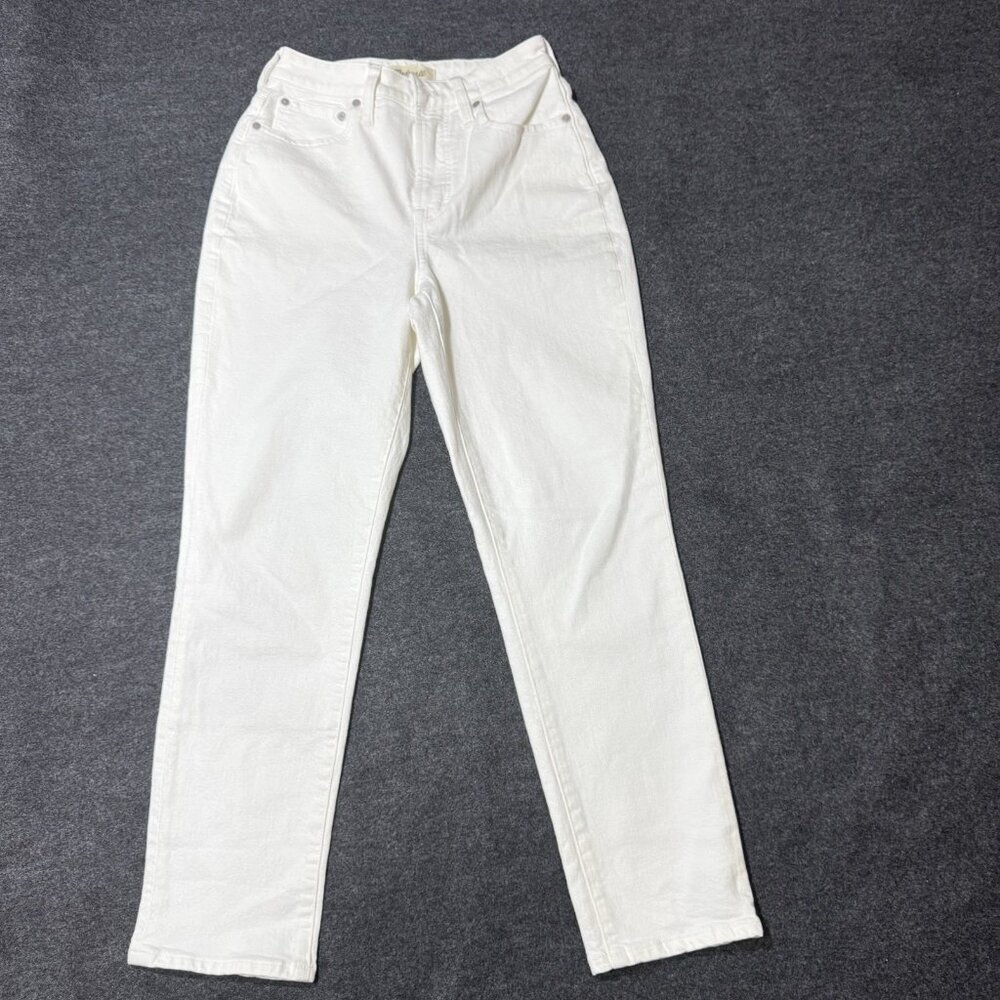 MADEWELL Women's The Curvy Perfect Vintage Denim Jeans White Size 26 NWT